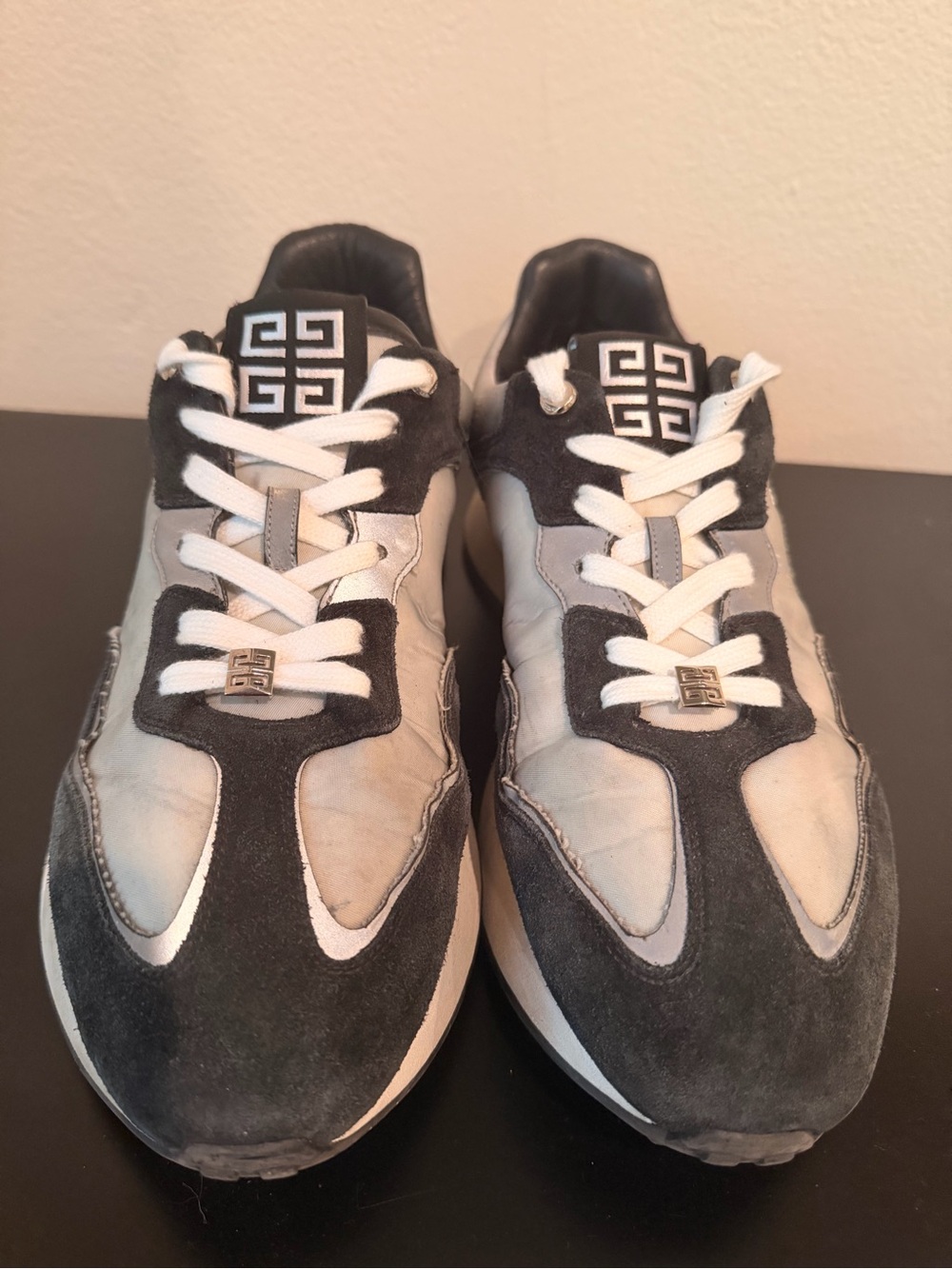 Givenchy Black & Light Gray Suede and Nylon Women’s Sneakers Size 42 IT